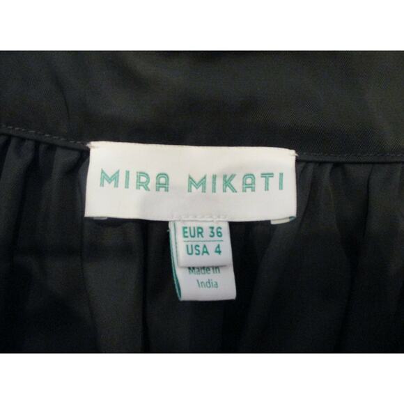 MIRA MIKATI Embroidered Midi Skirt Hopscotch Jump Green - Size US 4- EUC - Picture 3 of 5